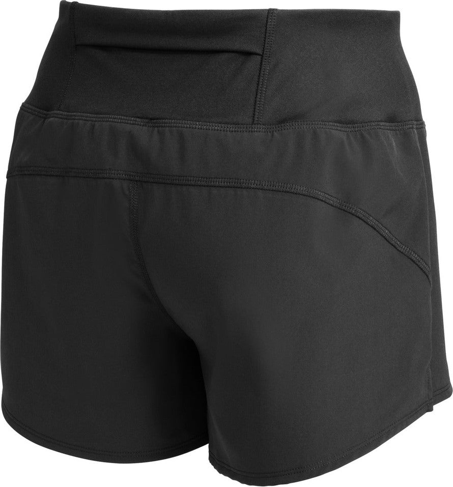Front View of Black Sport-Tek Women's Repeat Short LST485
