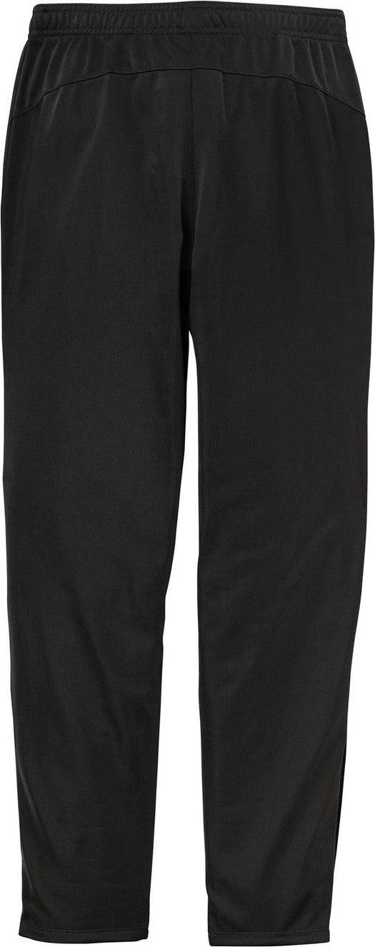 Rear View of Black Sport-Tek Women's Tricot Track Jogger. LPST95