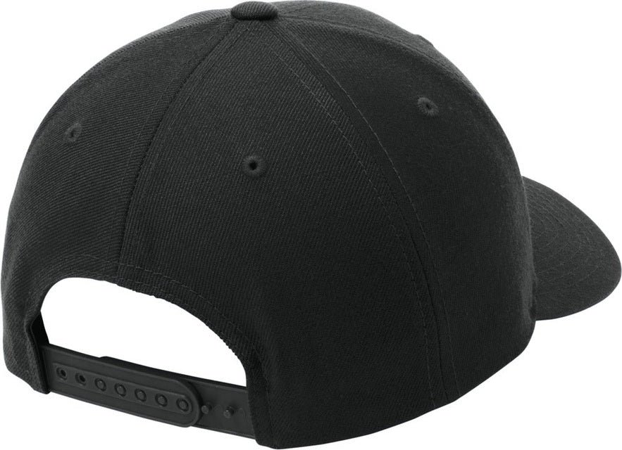 Left View of Black Sport-Tek YP Classics Curve Bill Snapback Cap. STC43
