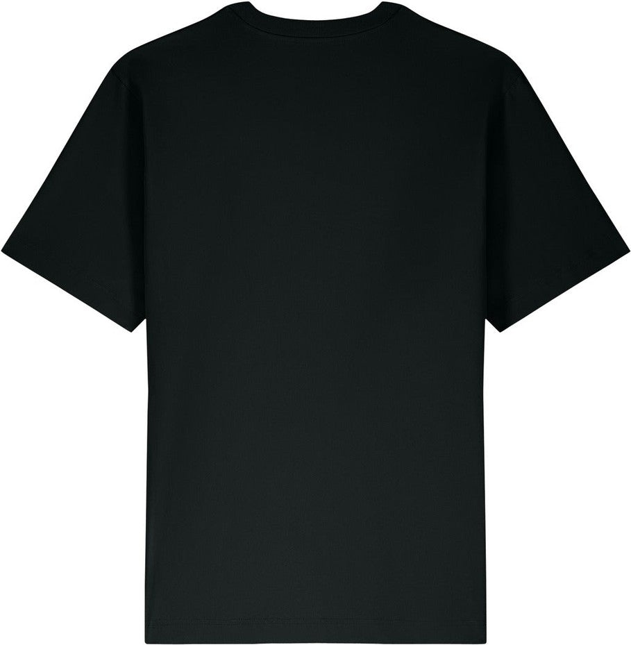 Front View of Black Stanley/Stella Unisex Freestyler Heavyweight Tee SXU018