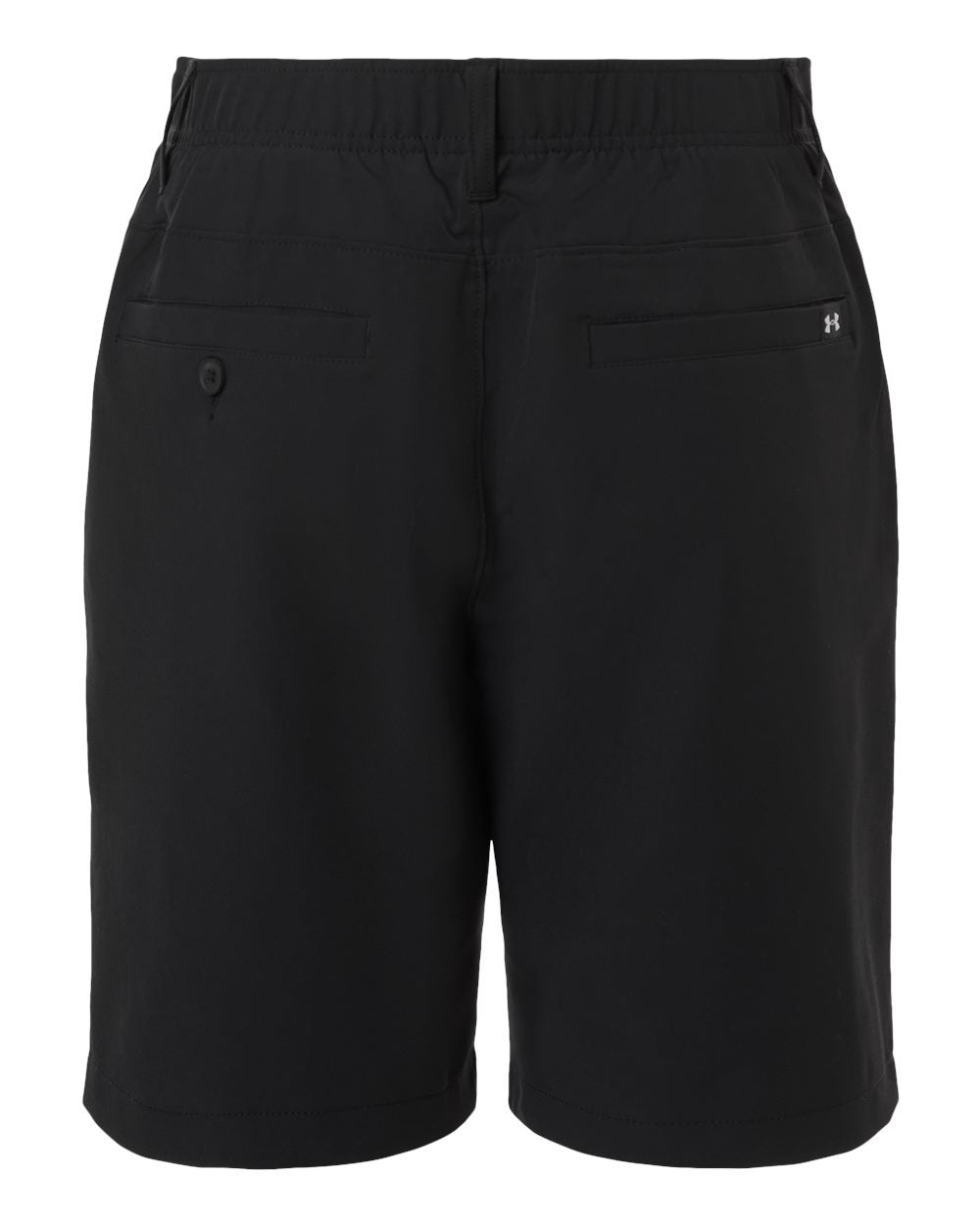 Rear View of Black/ Steel Medium Heather/ Halo Grey Men's Drive 10" Shorts - 1364409