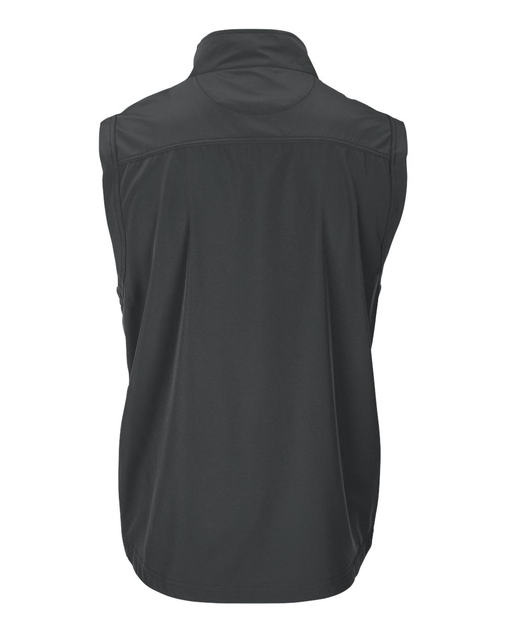 Front View of Black Stretch Woven Vest - BM5502