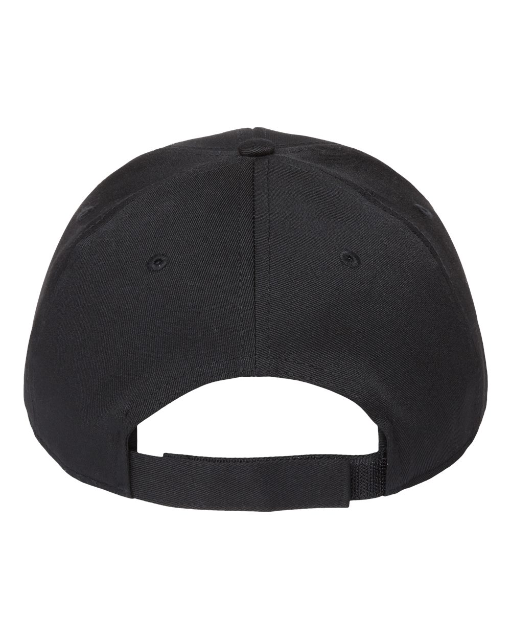 Front View of Black Sustainable Structured Cap - JOSHUA