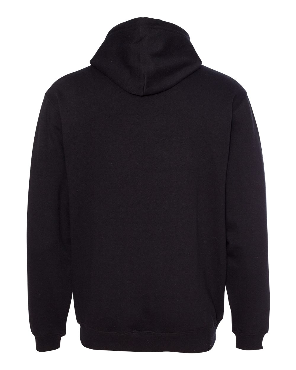 Rear View of Black Tailgate Hooded Sweatshirt - 8815