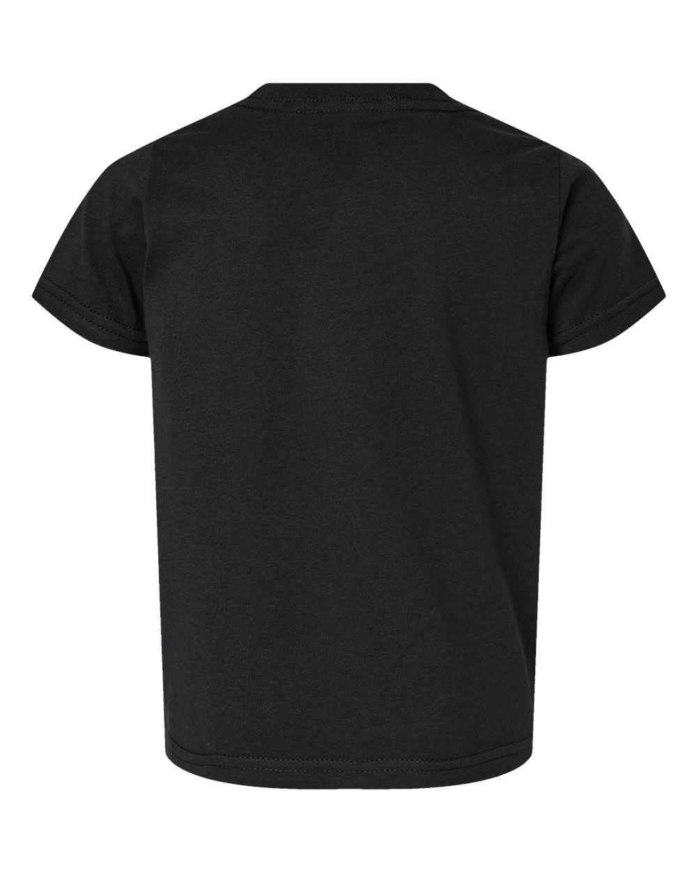 Front View of Black Toddler Fine Jersey Tee - 3321