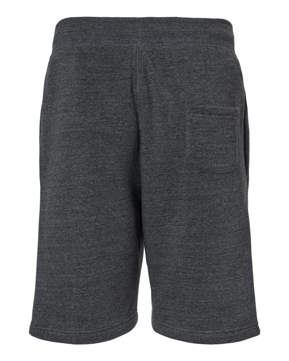 Front View of Black Triblend Triblend Fleece Shorts - 8855