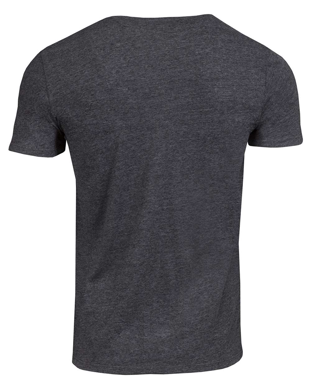Rear View of Black Triblend Triblend Short-Sleeve T-Shirt - 102A
