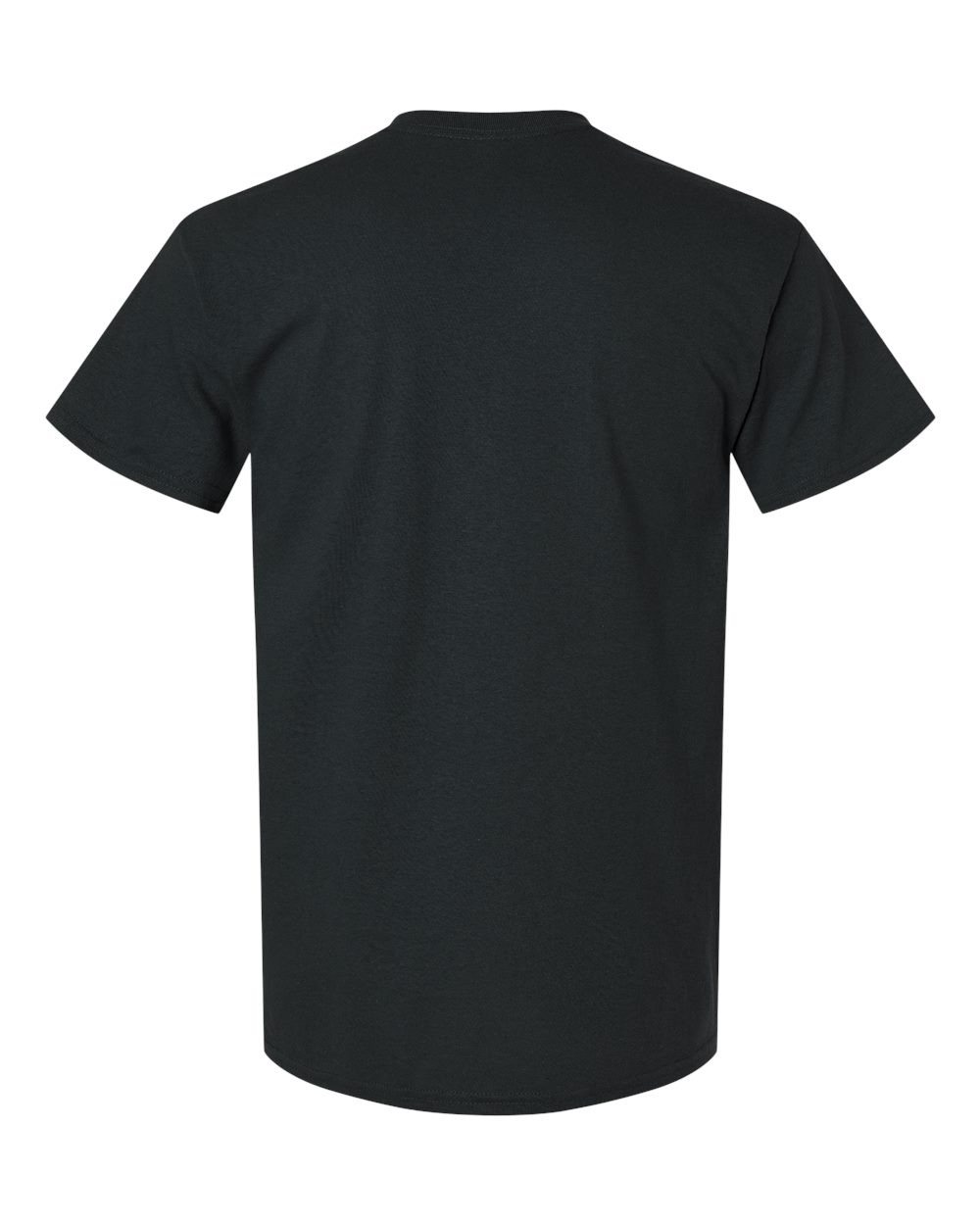 Front View of Black Ultra Cotton® Pocket T-Shirt - 2300