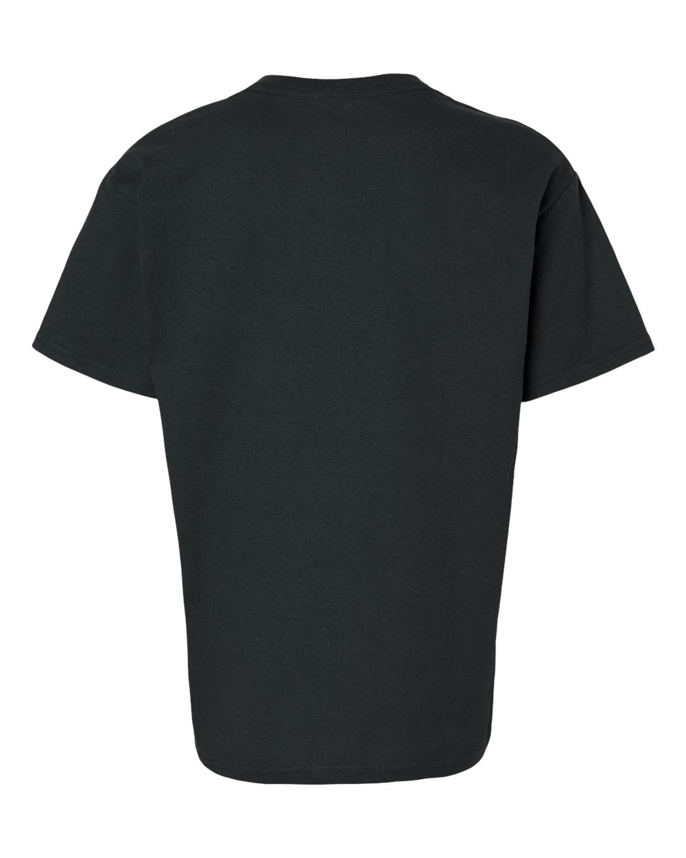 Front View of Black Ultra Cotton® Youth T-Shirt - 2000B