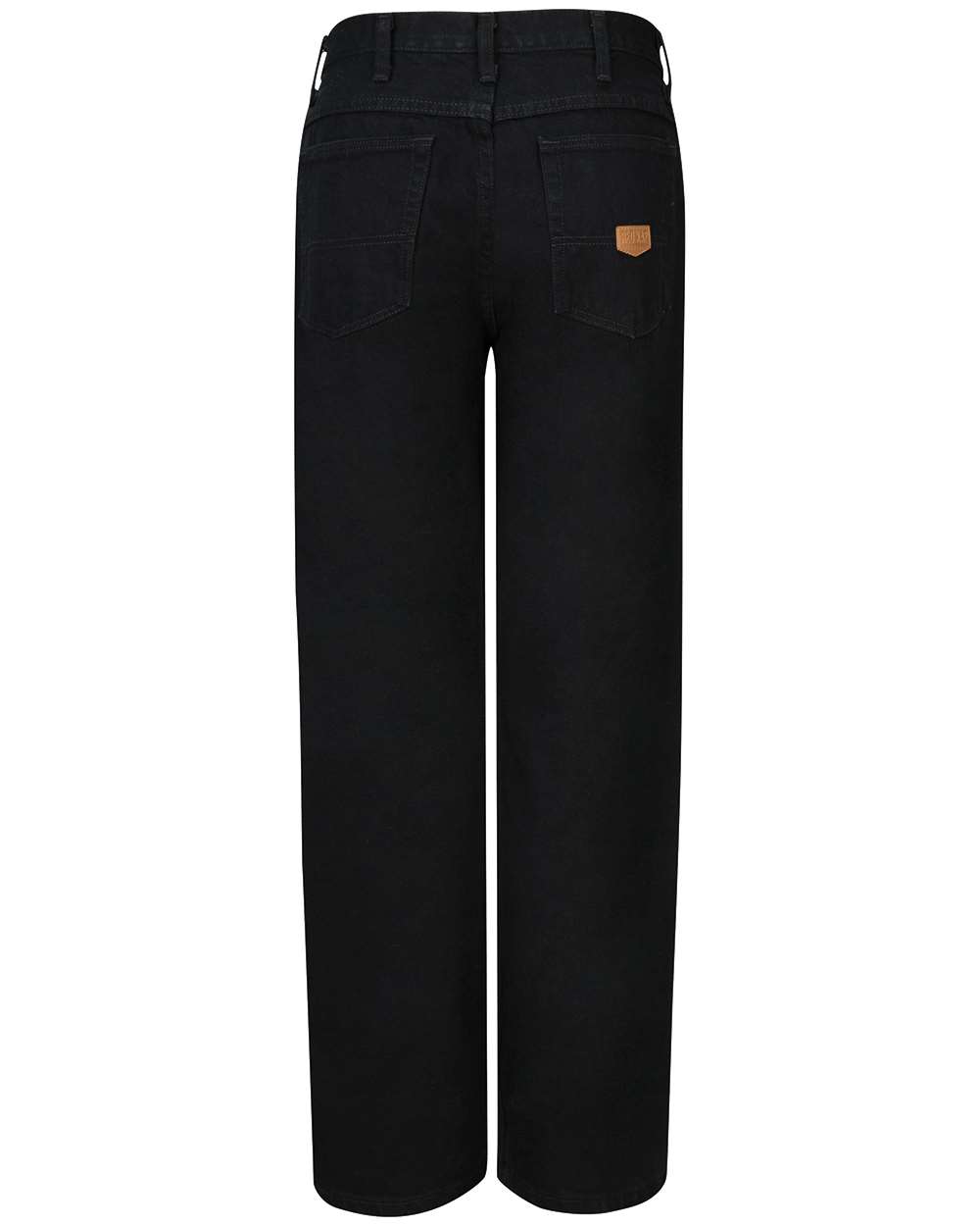 Front View of Black - Unhemmed Authentic Jeans - PD60
