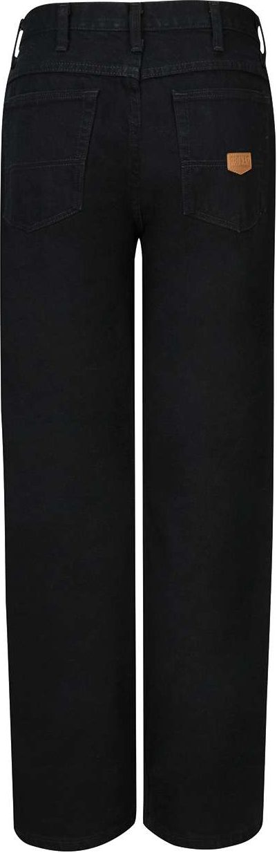 Front View of Black - Unhemmed Relaxed Fit Jean Odd Waist Sizes - PD60ODD
