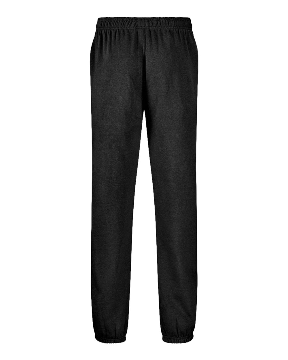 Rear View of Black Unisex BTB Fleece Sweatpants - 8724