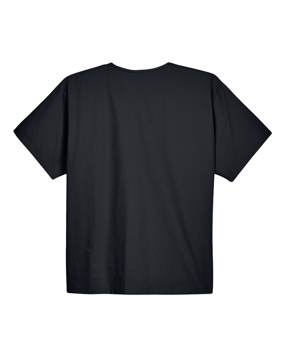 Front View of Black Unisex Restore Scrub Top - M897