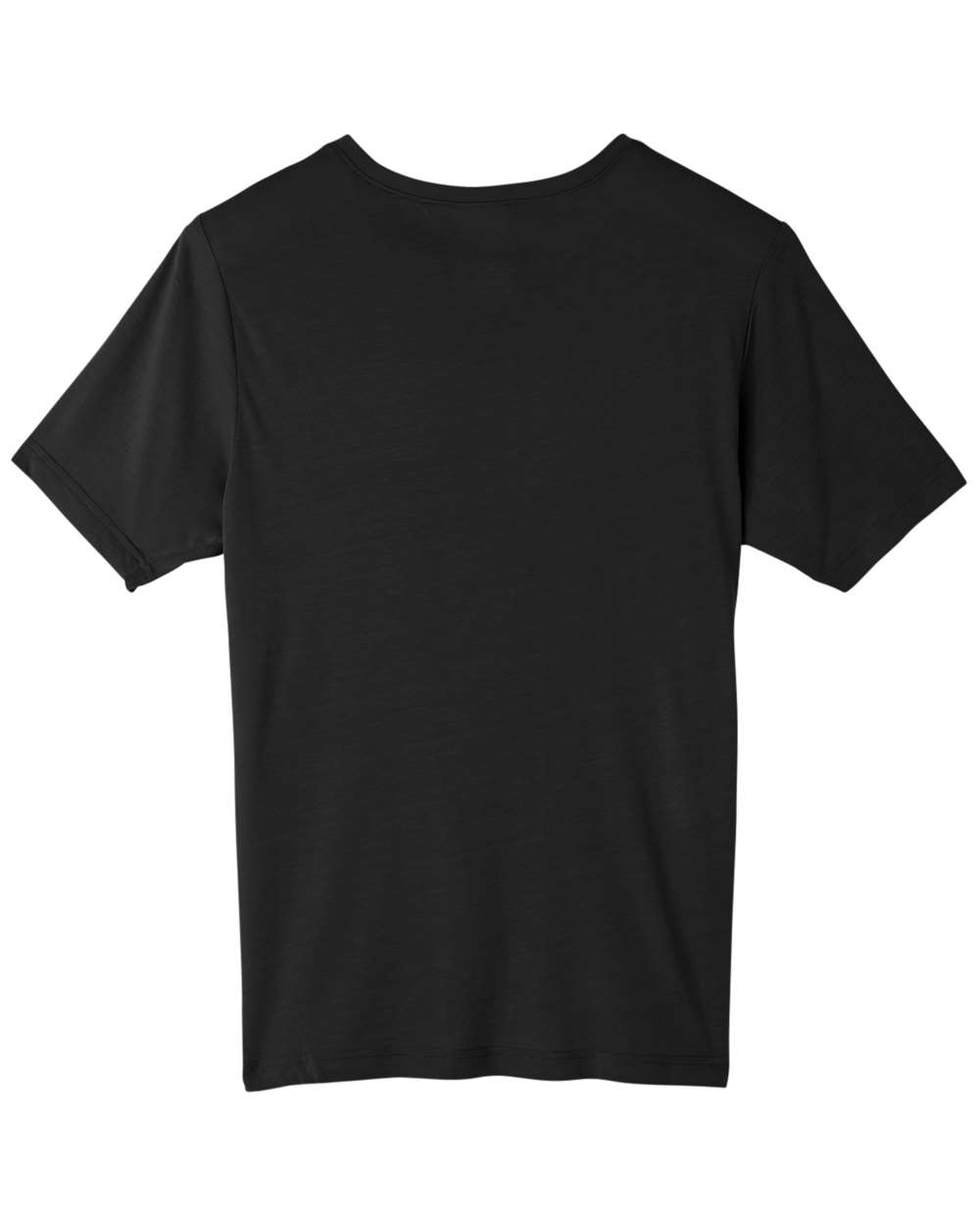 Front View of Black Unisex Tall Fusion ChromaSoft™ Performance T-Shirt - CE111T