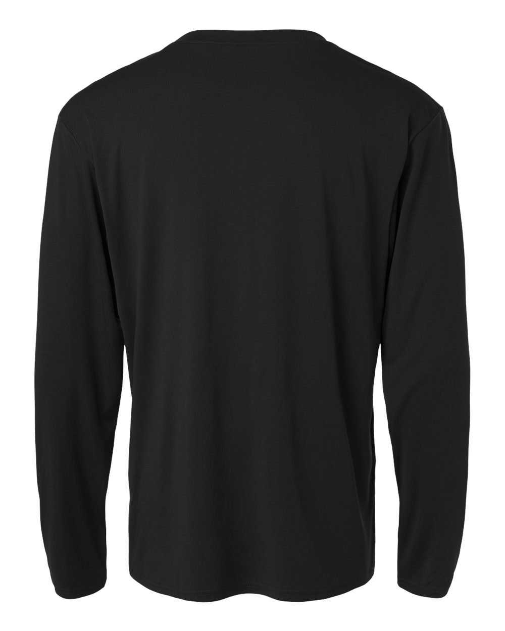 Rear View of Black Unisex Tall Pro-Lock Performance Long Sleeve T-Shirt - 48400T plain