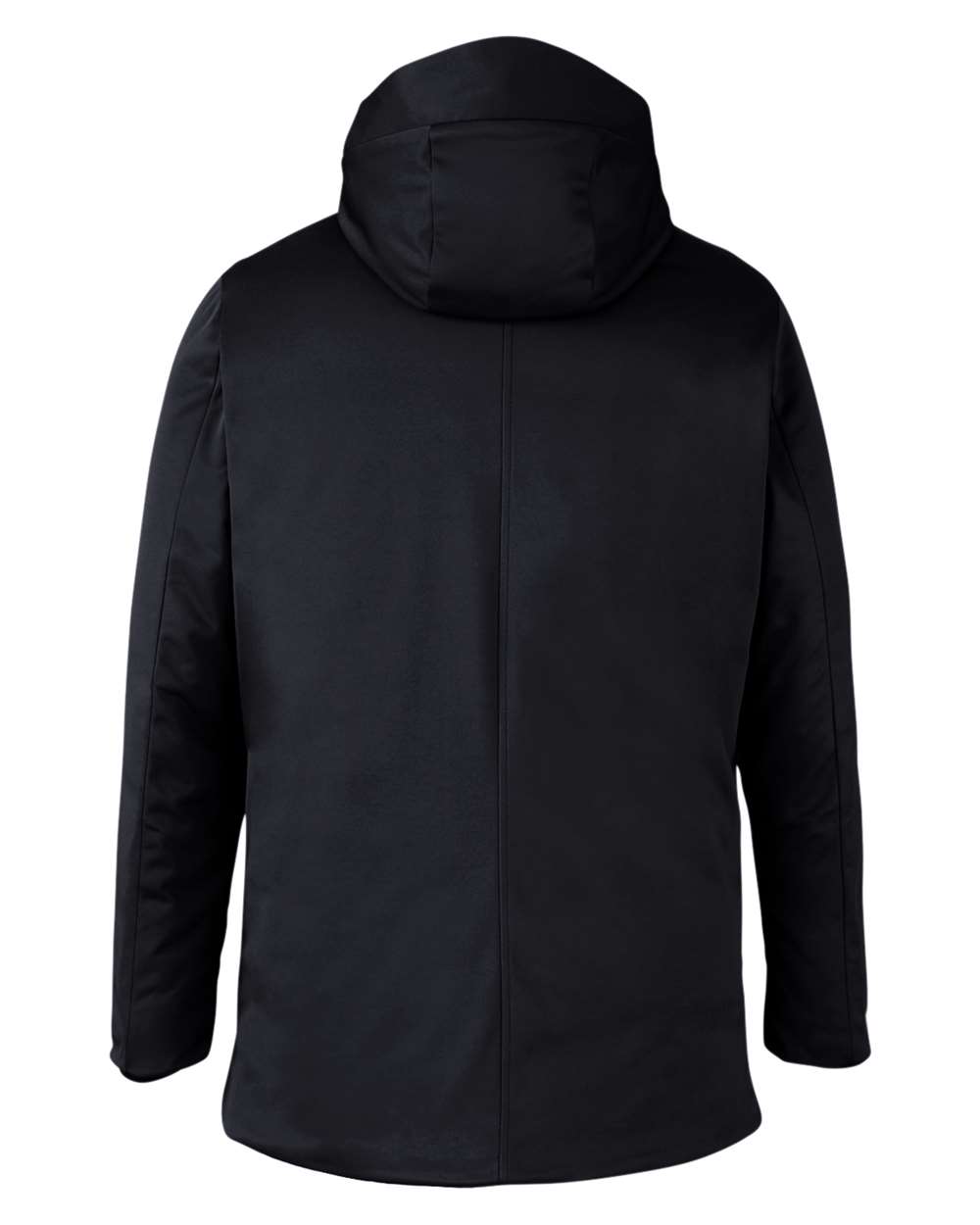 Front View of Black Unisex Techno Lite Flat-Fill Insulated Jacket - CE715