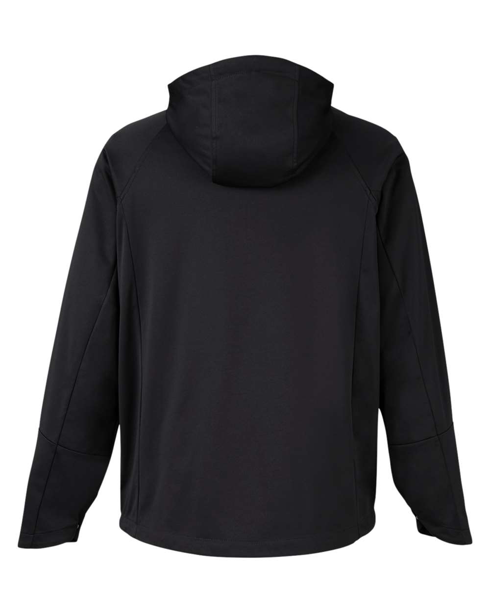 Front View of Black Unisex Techno Lite Pullover Anorak - CE711