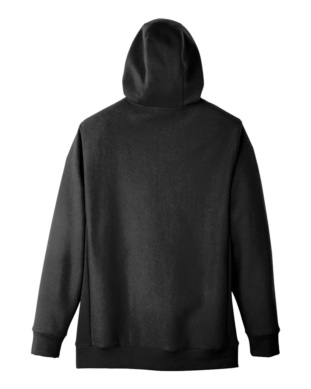 Front View of Black Unisex Zone HydroSport™ Heavyweight Full-Zip Hooded Sweatshirt - TT95