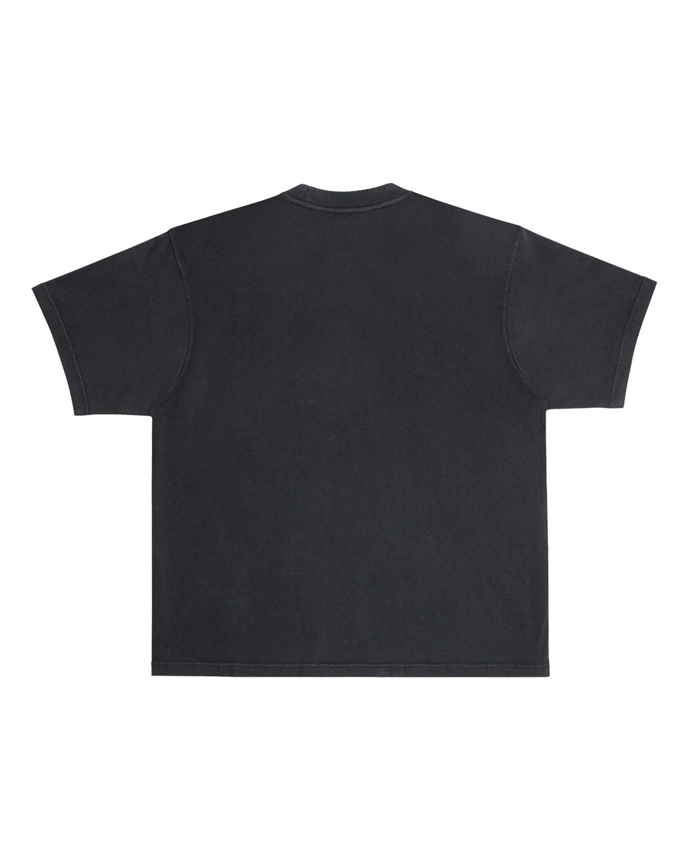 Front View of Black Urban Heavyweight T-Shirt - LS16005