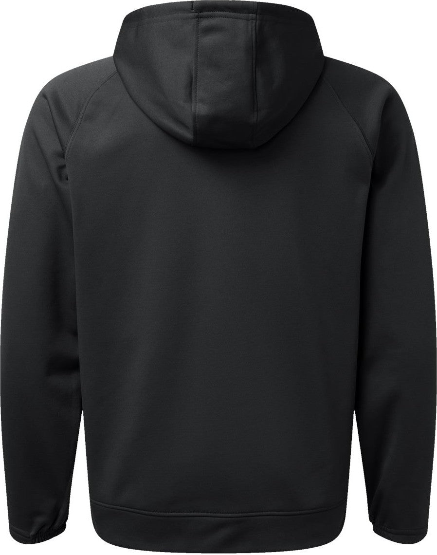 Rear View of Black Vail Performance Fleece Hooded Sweatshirt - 305
