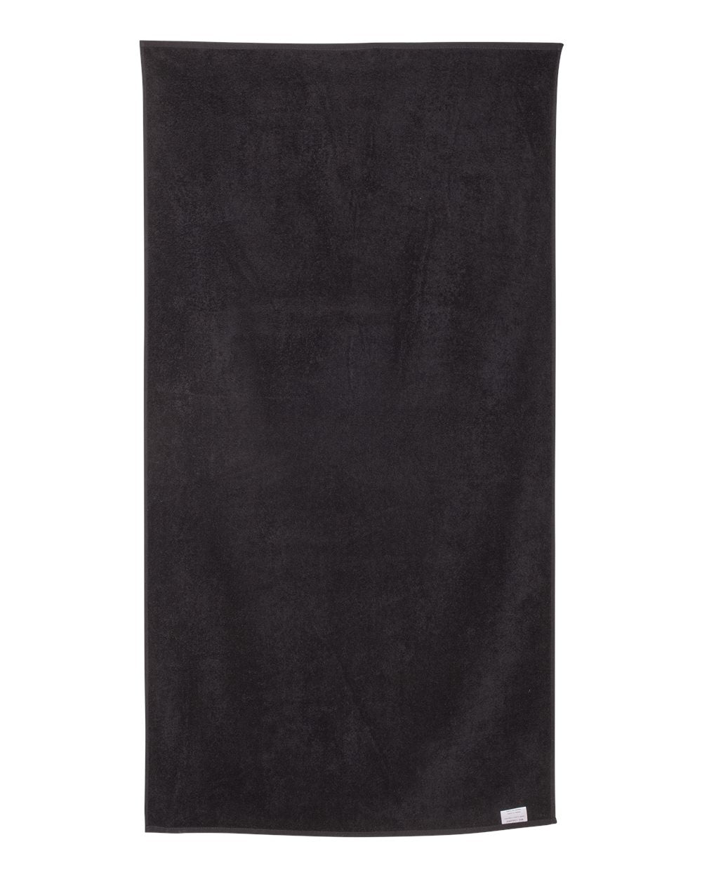 Rear View of Black Value Beach Towel - OAD3060 plain