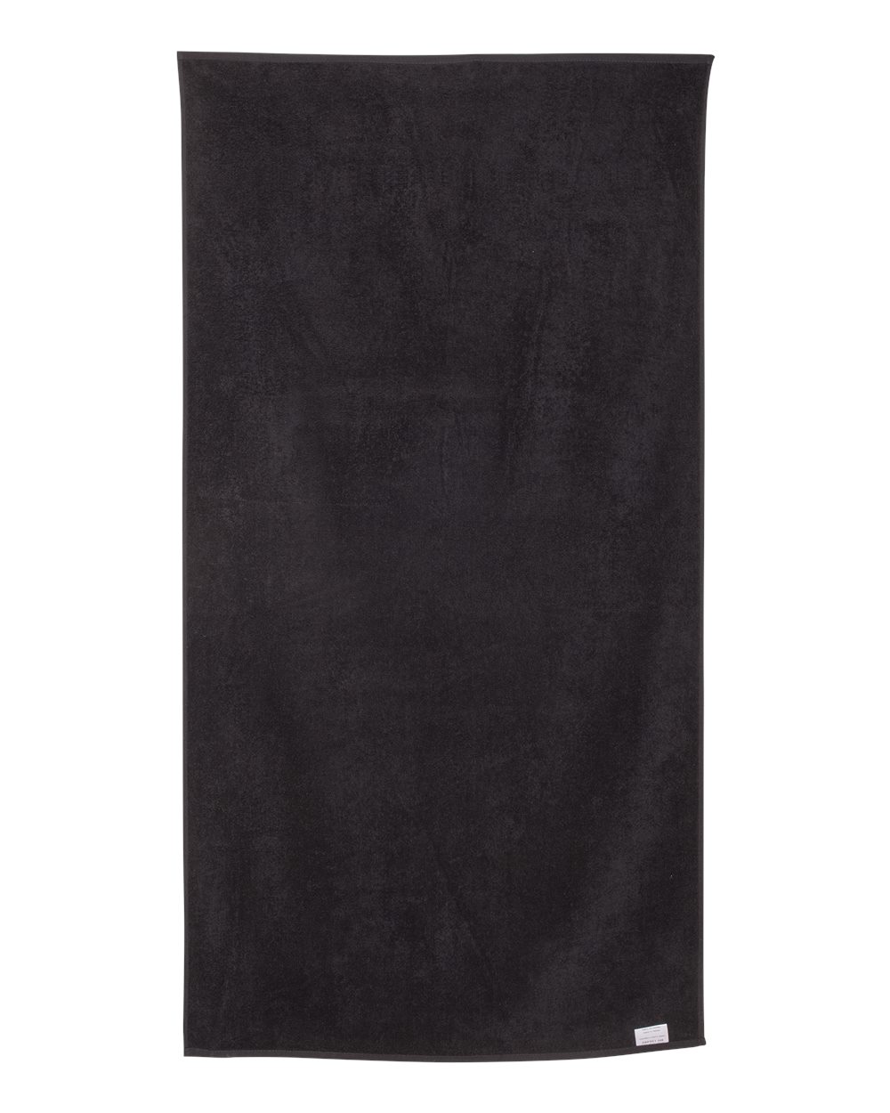 Rear View of Black Value Beach Towel - OAD3060 plain