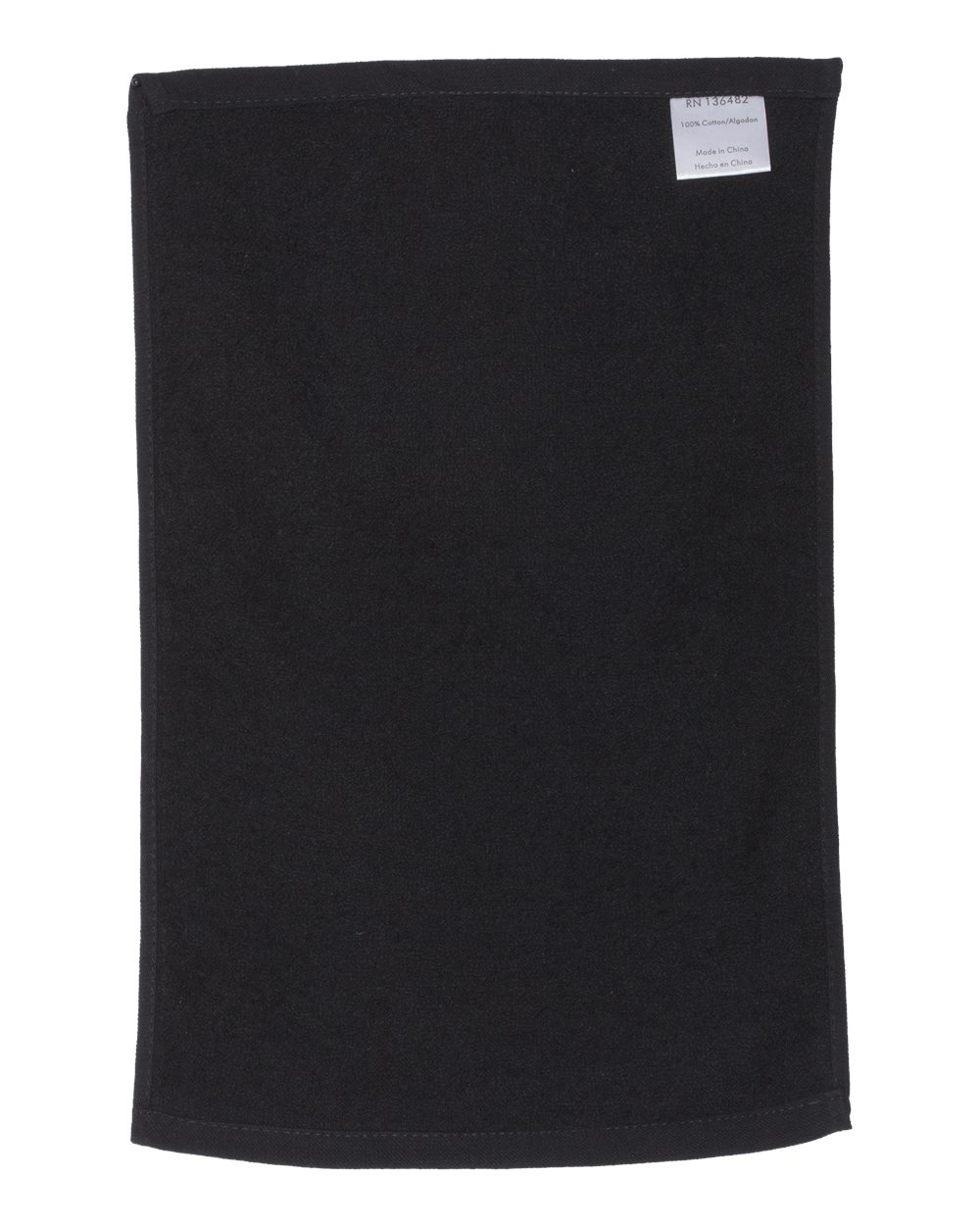 Front View of Black Value Rally Towel - OAD1118
