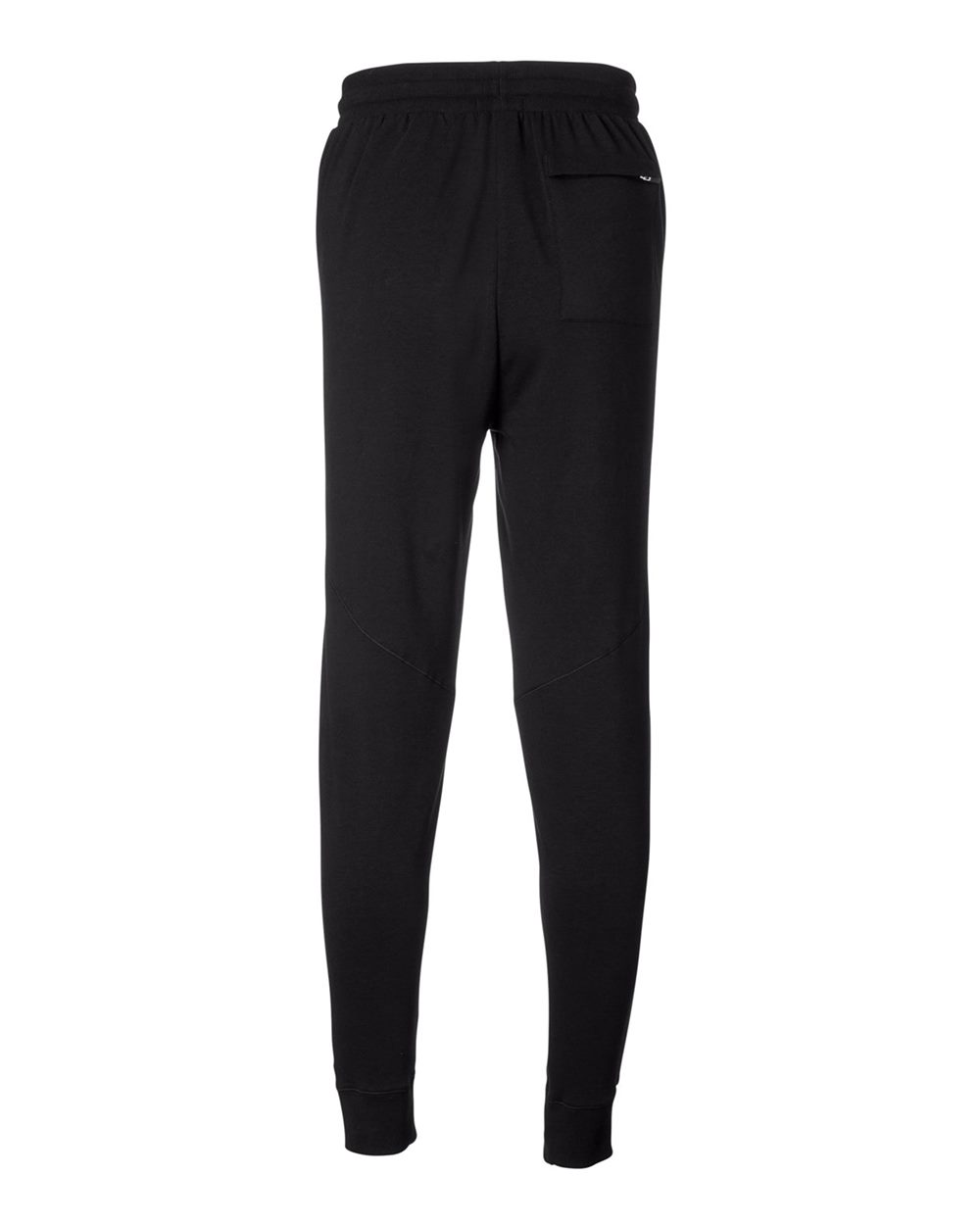 Rear View of Black Varsity Joggers - TM764