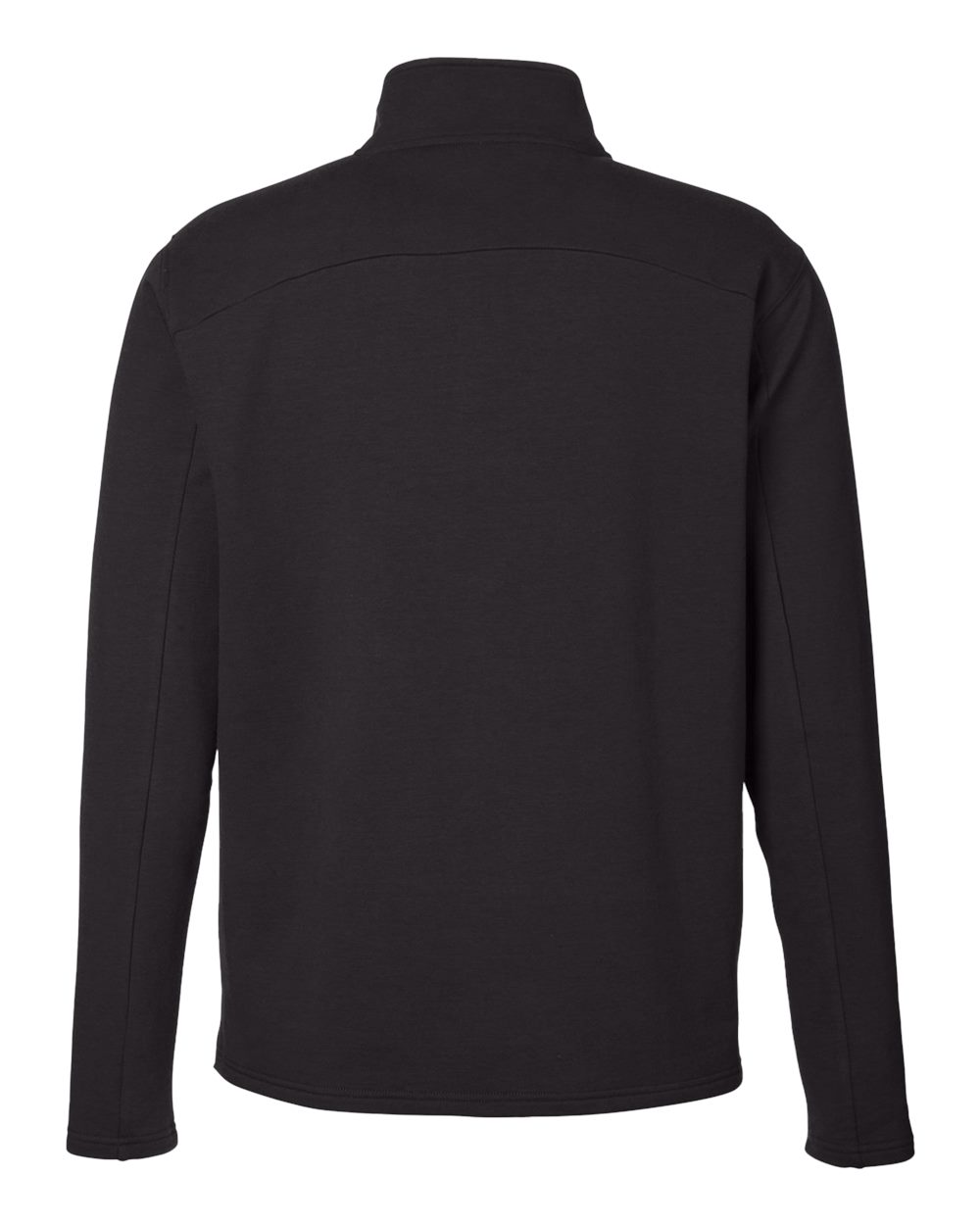 Rear View of Black Vertex Quarter-Zip Pullover - MDP1733