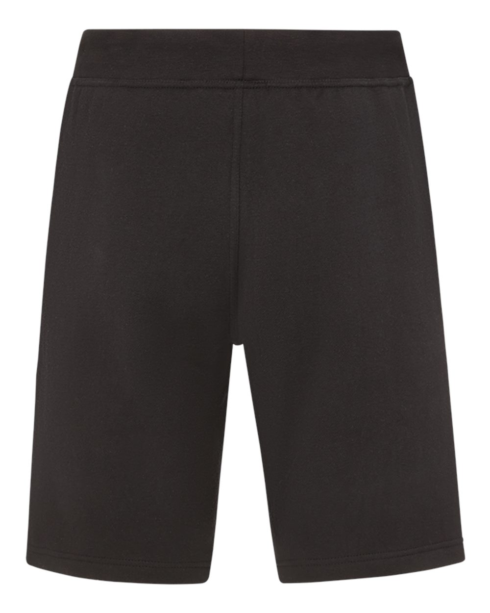 Rear View of Black Vintage Fleece Shorts - 22743 plain