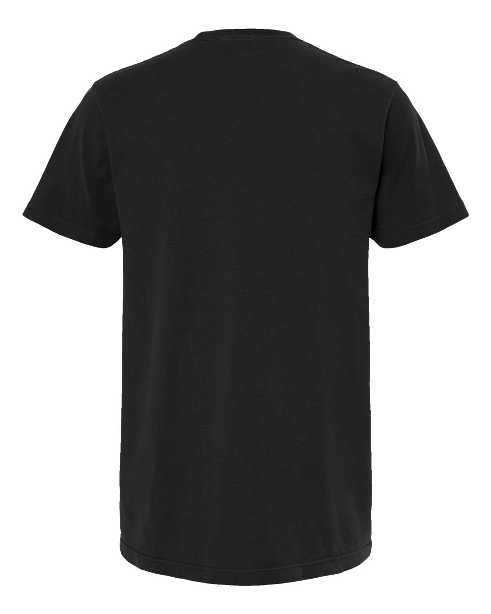 Front View of Black Vintage Garment-Dyed T-Shirt - 6500M