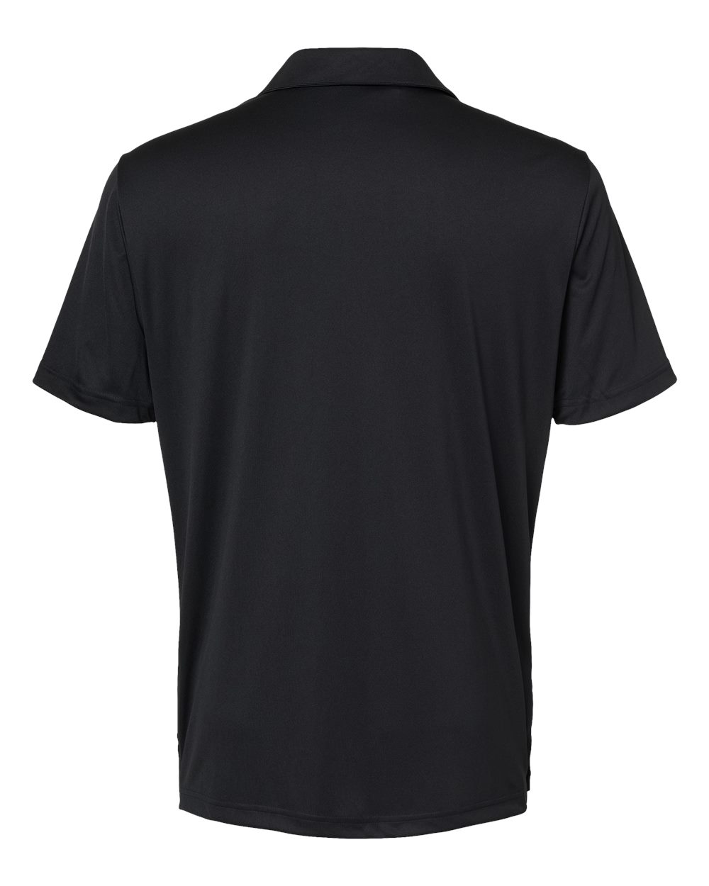 Front View of Black/ White 3-Stripes Chest Polo - A324