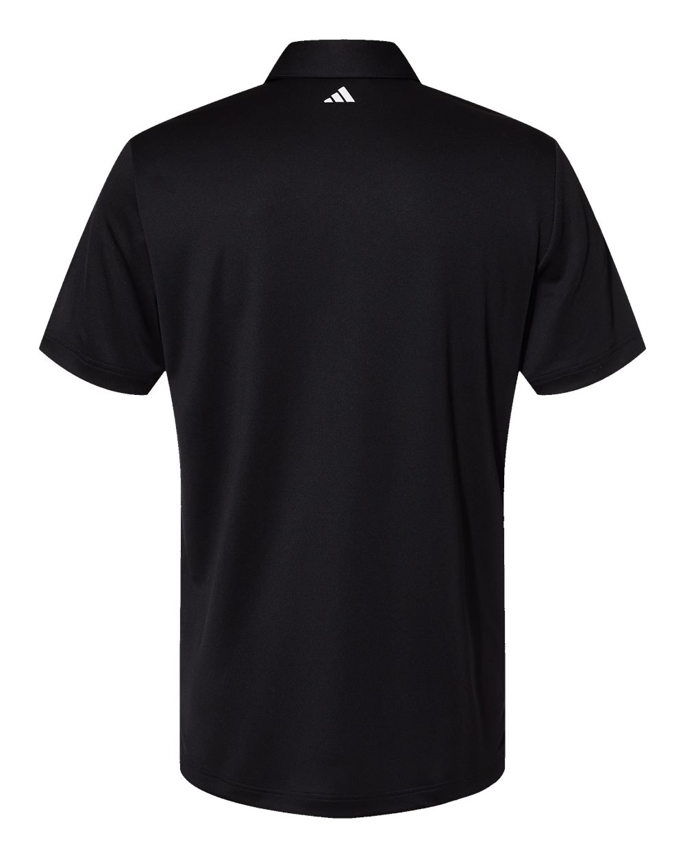 Front View of Black/ White Floating 3-Stripes Polo - A480