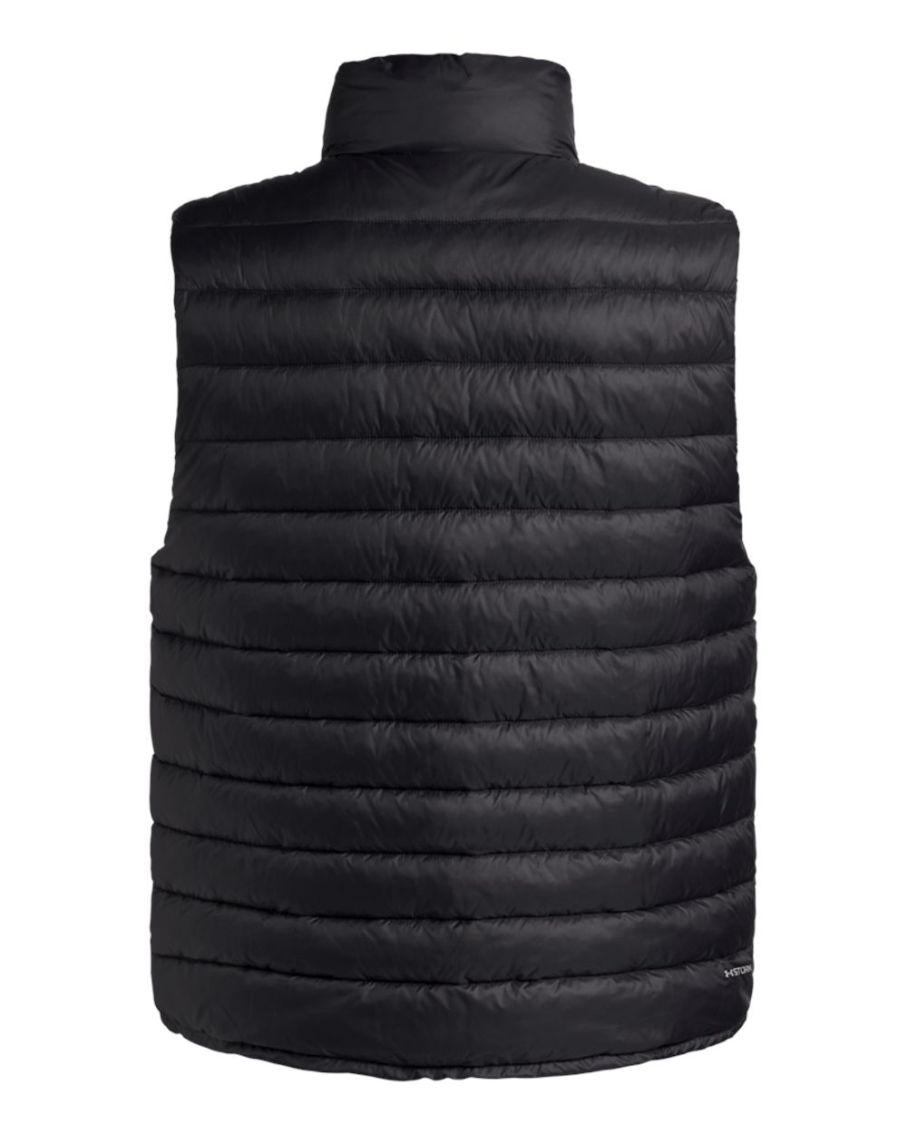 Rear View of Black/ White Men's Sportswear Insulated Vest - 6006364