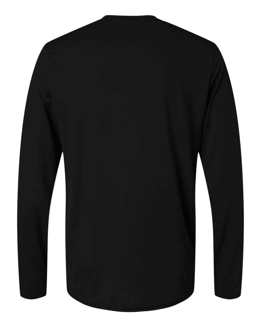 Rear View of Black/ White Men's Team Vanish Long Sleeve T-Shirt - 6014166 plain