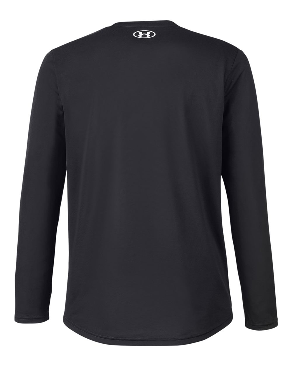 Rear View of Black/ White Team Tech™ Long Sleeve T-Shirt - 1376843 plain