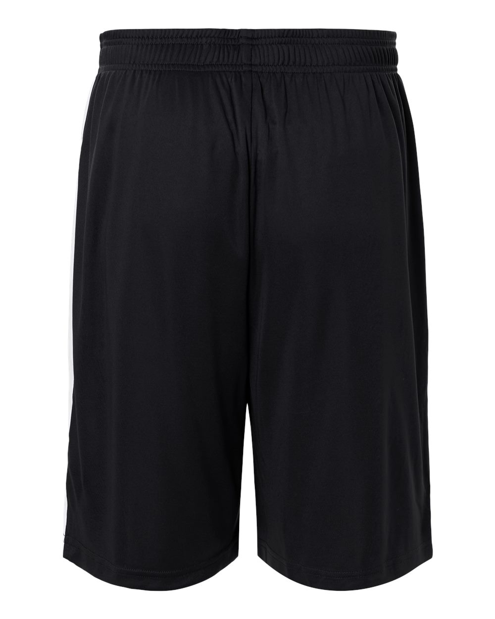 Rear View of Black/ White Unisex Zone Performance Reversible Shorts - TT115B