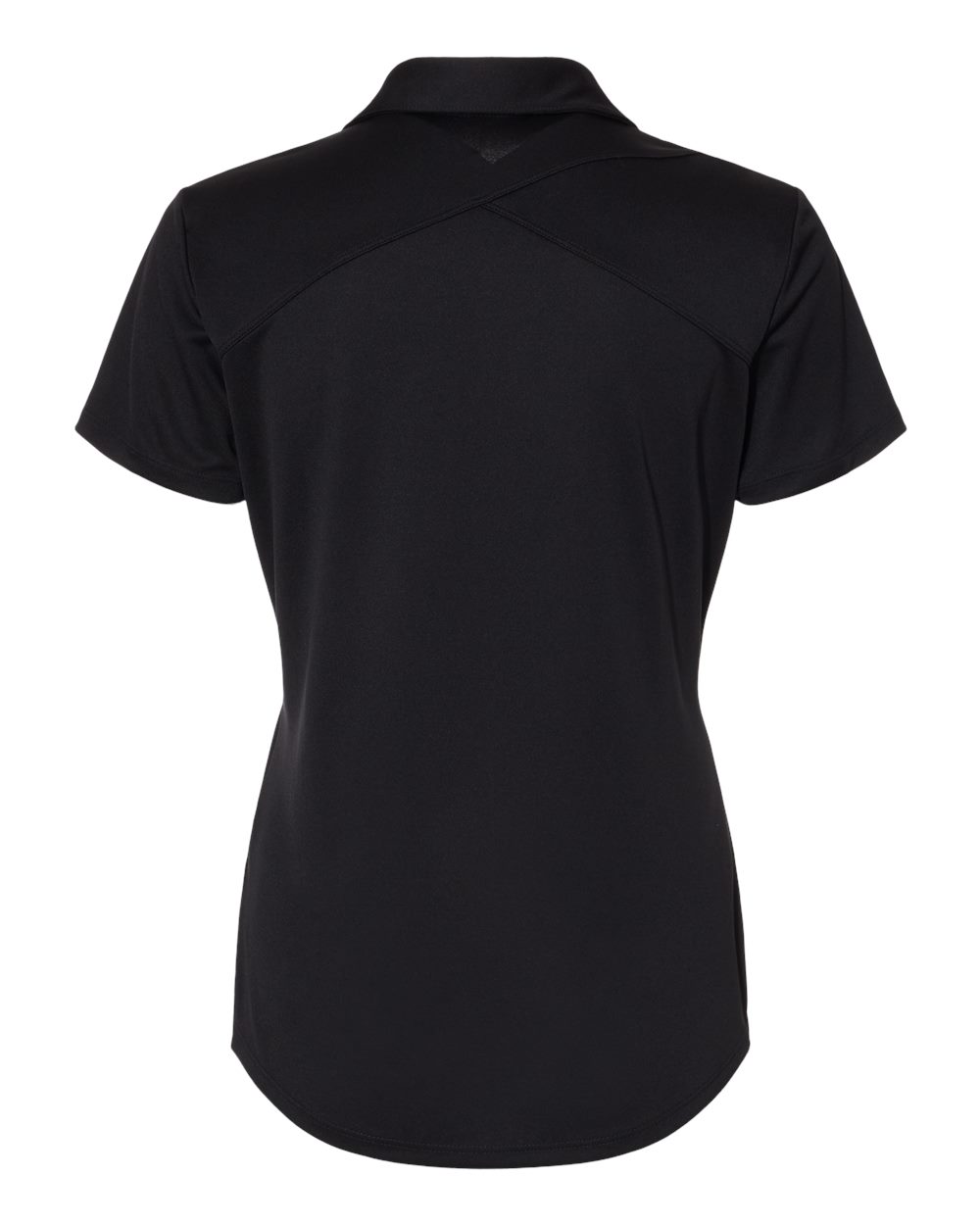 Front View of Black/ White Women's Floating 3-Stripes Polo - A481