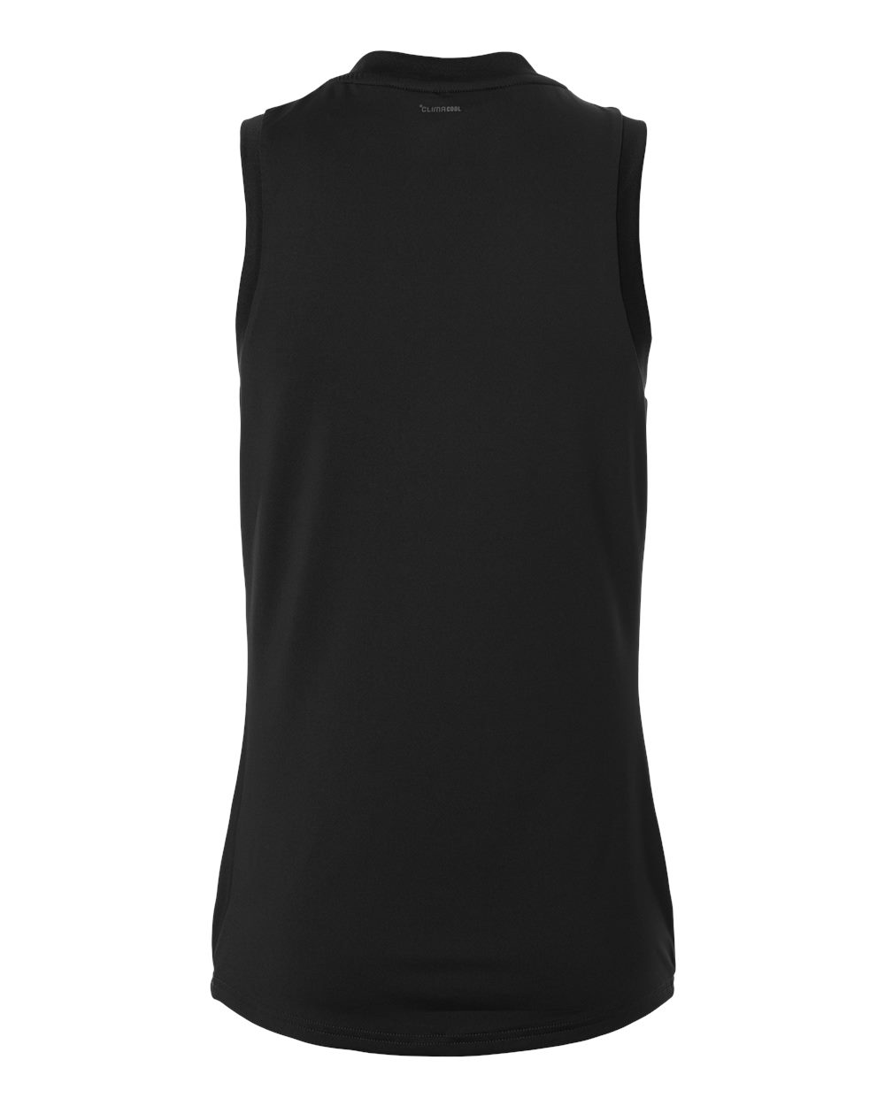 Rear View of Black/ White Women's Quickset V-Neck Sleeveless Jersey - AT120 plain