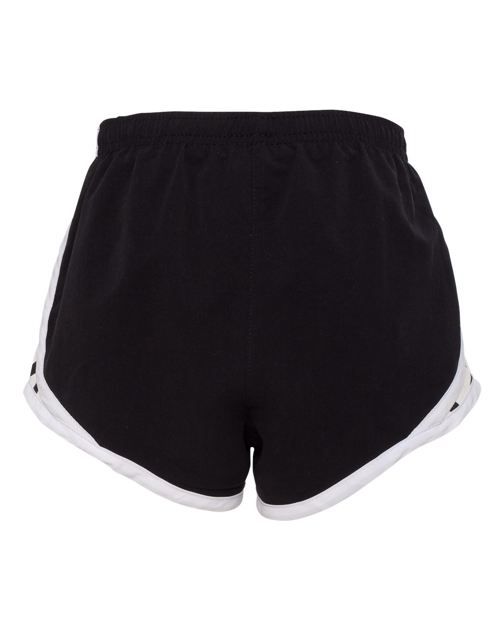 Rear View of Black/ White/ Zebra Girls’ Velocity 2 1/4&quot; Running Shorts - P62Y