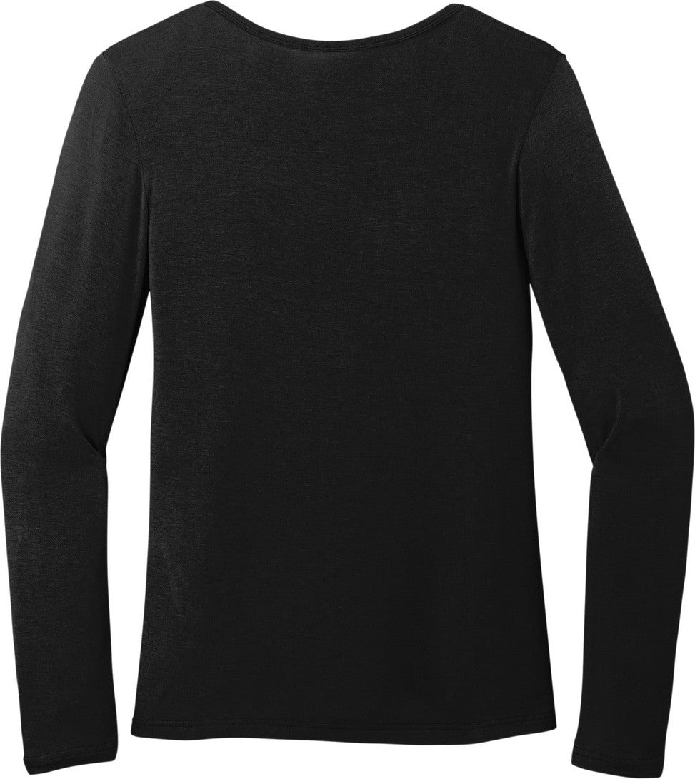 Front View of Black Wink Women's Long Sleeve Layer Tee WW4029