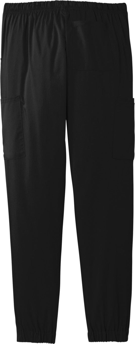 Rear View of Black Wink Women's Premiere Flex Jogger Pant WW4258