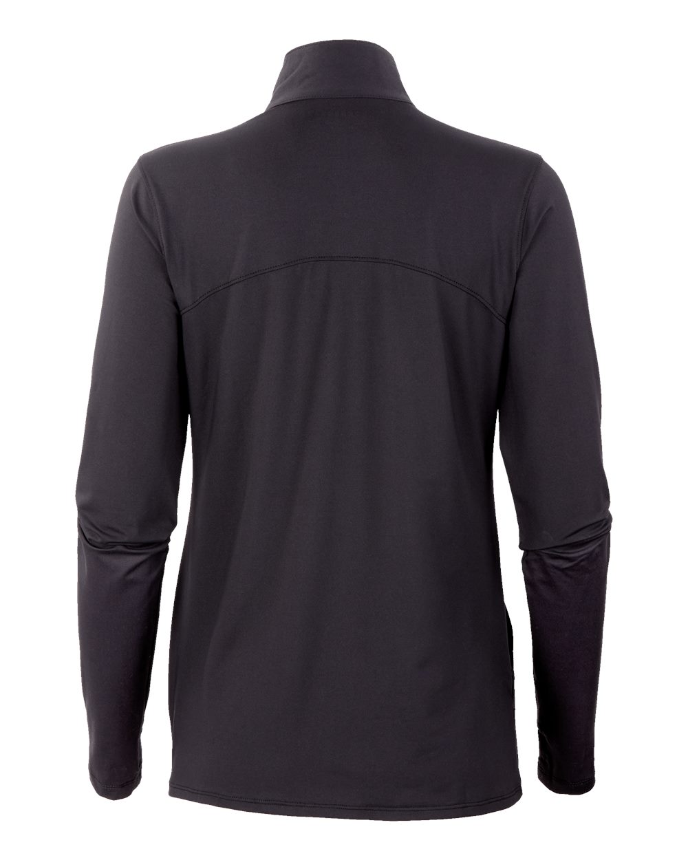 Front View of Black Woman's Flex Quarter-Zip - BW5202
