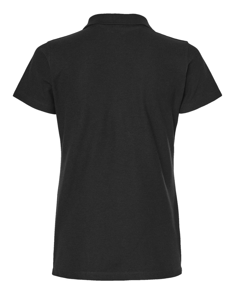 Rear View of Black Women&#39;s 50/50 Sport Pique Polo - 401