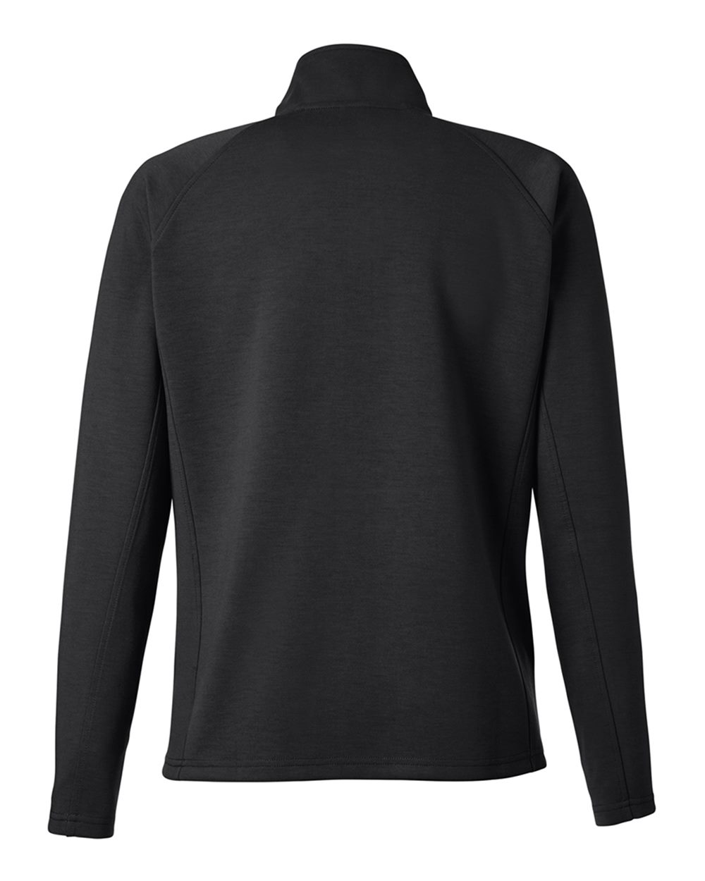Front View of Black Women's Apex Fleece Quarter-Zip Pullover - 8754