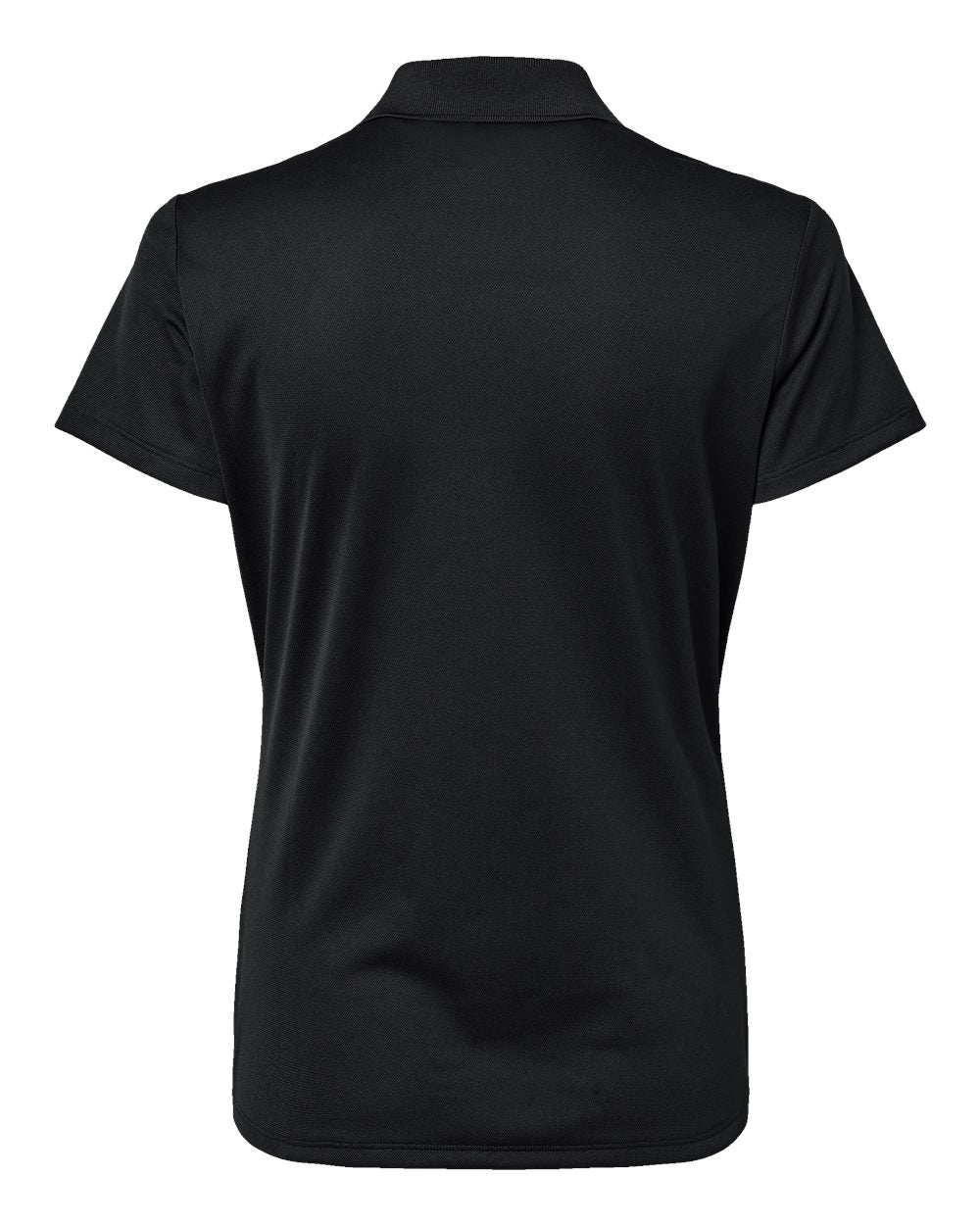 Front View of Black Women's Basic Sport Polo - A431