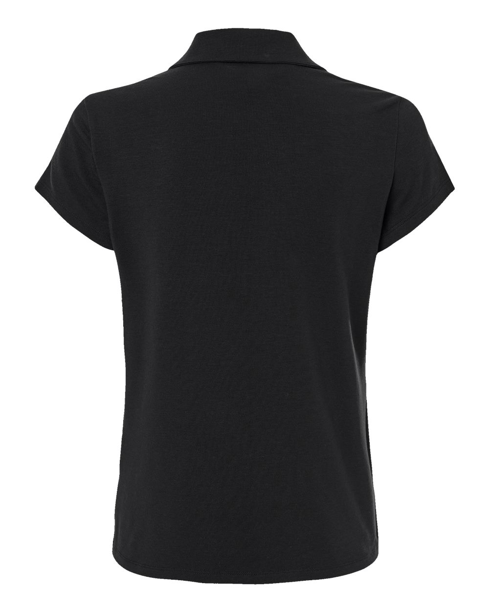 Front View of Black Women's Blend Polo - A690