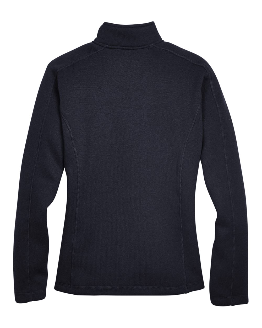 Front View of Black Women's Bristol Full-Zip Sweater Fleece Jacket - DG793W