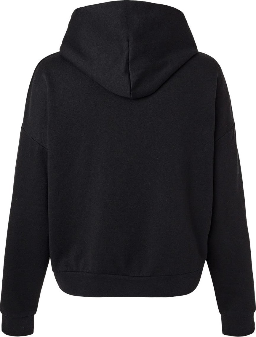 Front View of Black Women's California Wave Wash Sunday Hooded Sweatshirt - PRM2600
