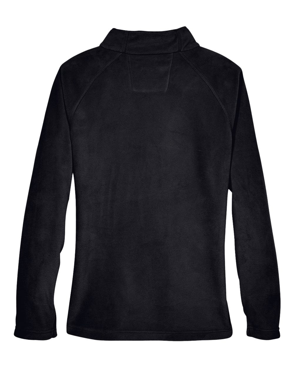 Front View of Black Women's Campus Microfleece Jacket - TT90W